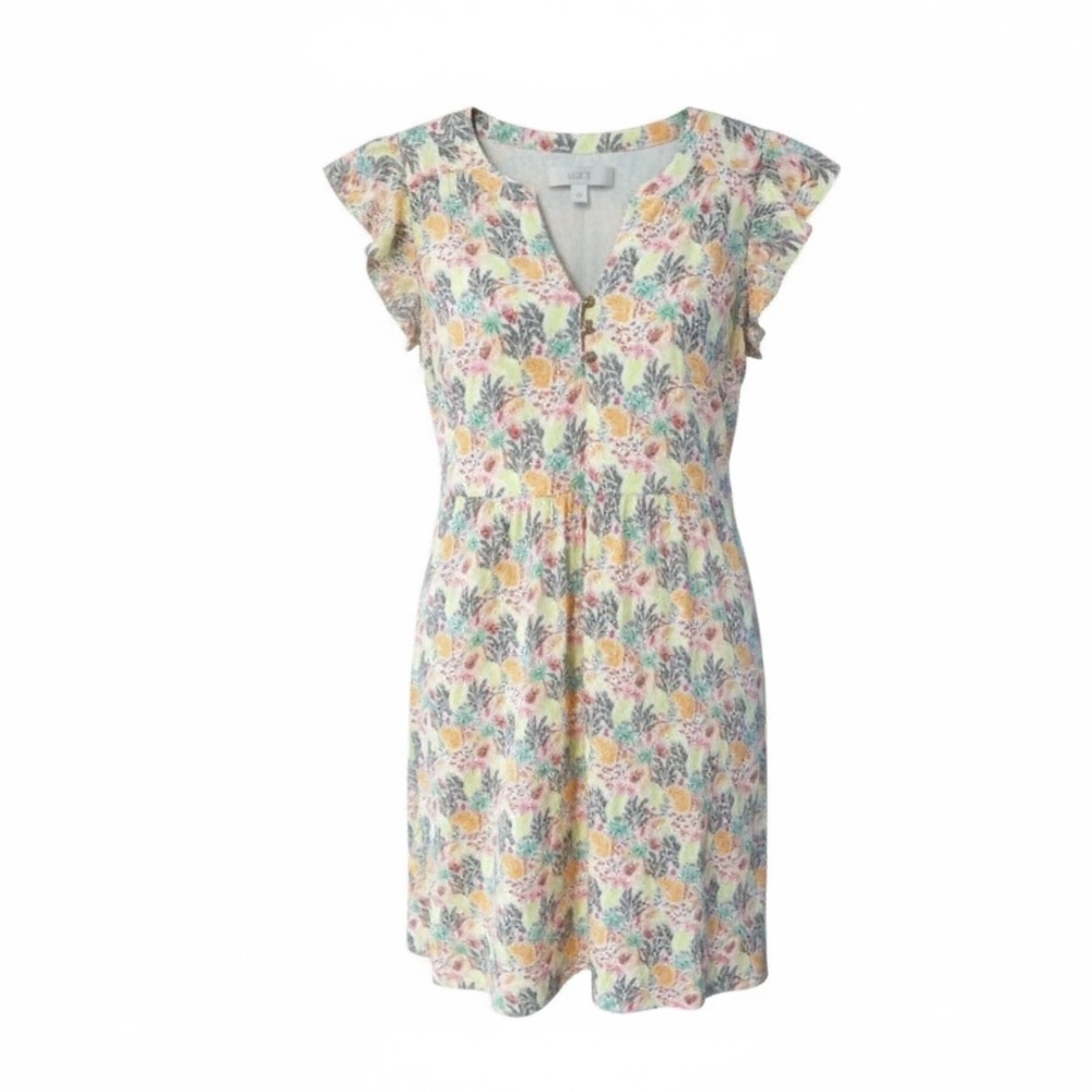Loft‎ Paradise Ruffle Button Dress - Picture 2 of 8